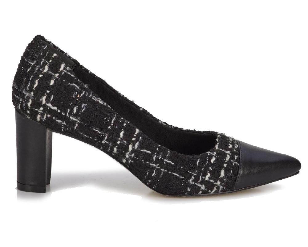 Ros Hommerson WC STEVIE Black Tweed Fabric/Leather