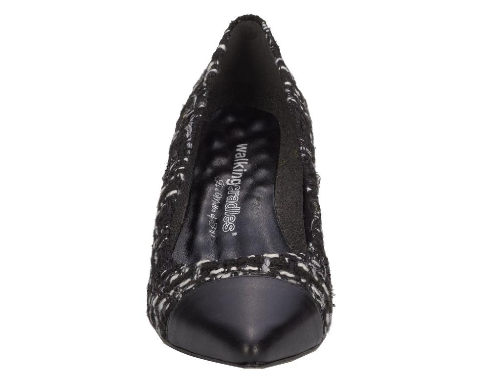 Ros Hommerson WC STEVIE Black Tweed Fabric/Leather