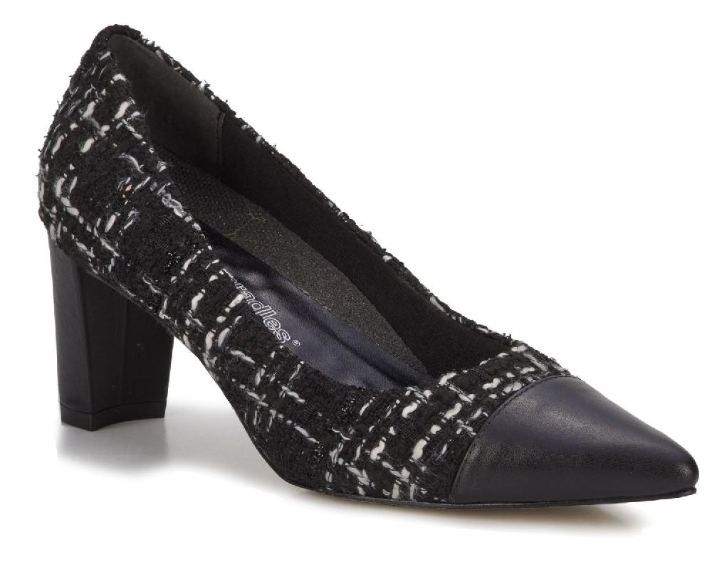 ros hommerson WC STEVIE Black Tweed Fabric/Leather