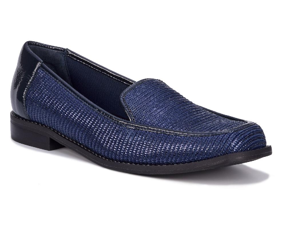 Ros Hommerson WILLA Navy Stretch Fabric/Patent