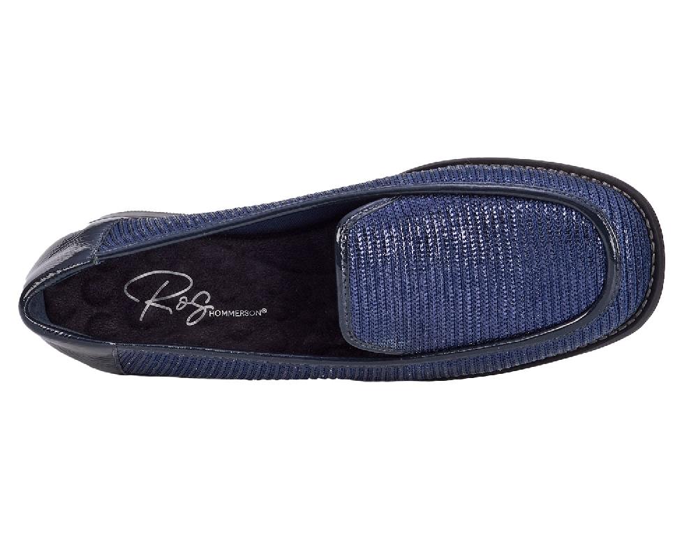 Ros Hommerson WILLA Navy Stretch Fabric/Patent