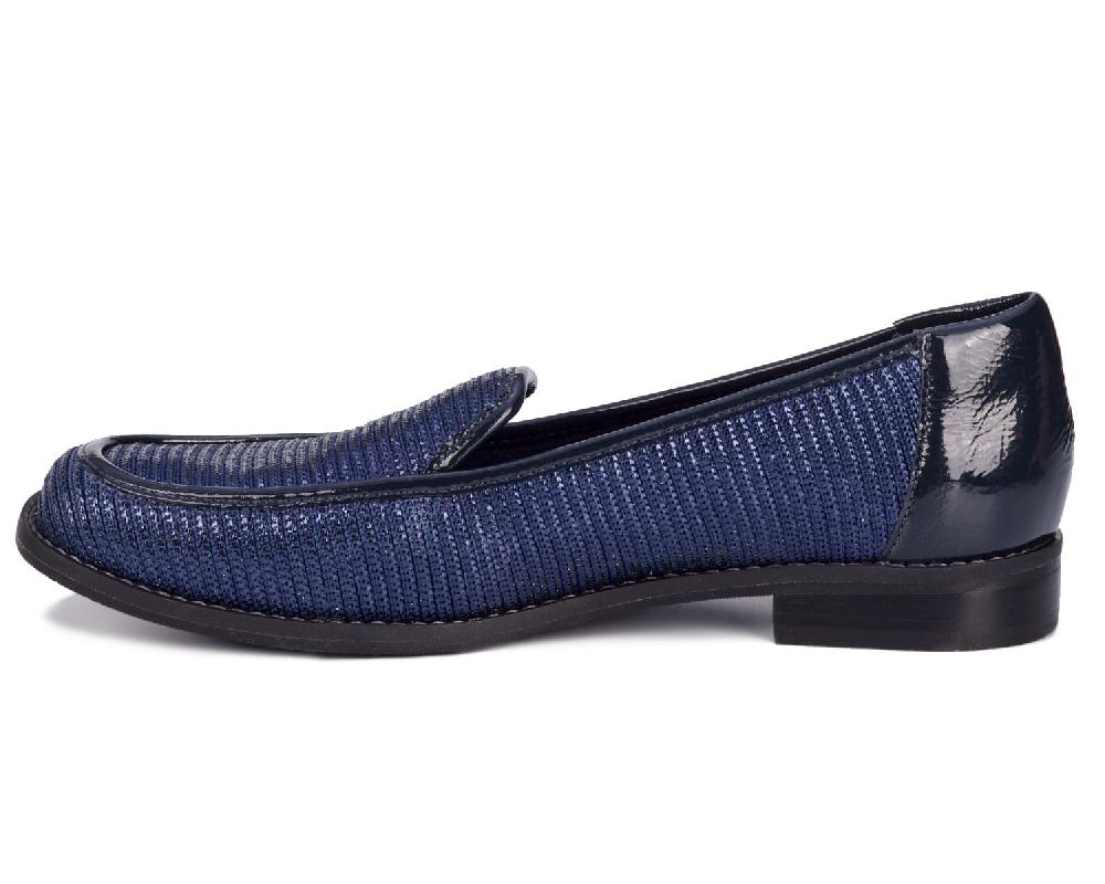 Ros Hommerson WILLA Navy Stretch Fabric/Patent