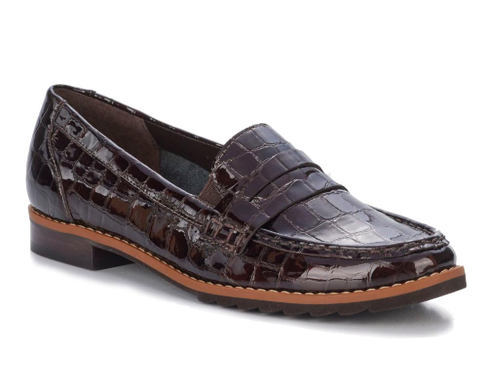 Ros Hommerson WINNIE II Brown Croc Patent Leather