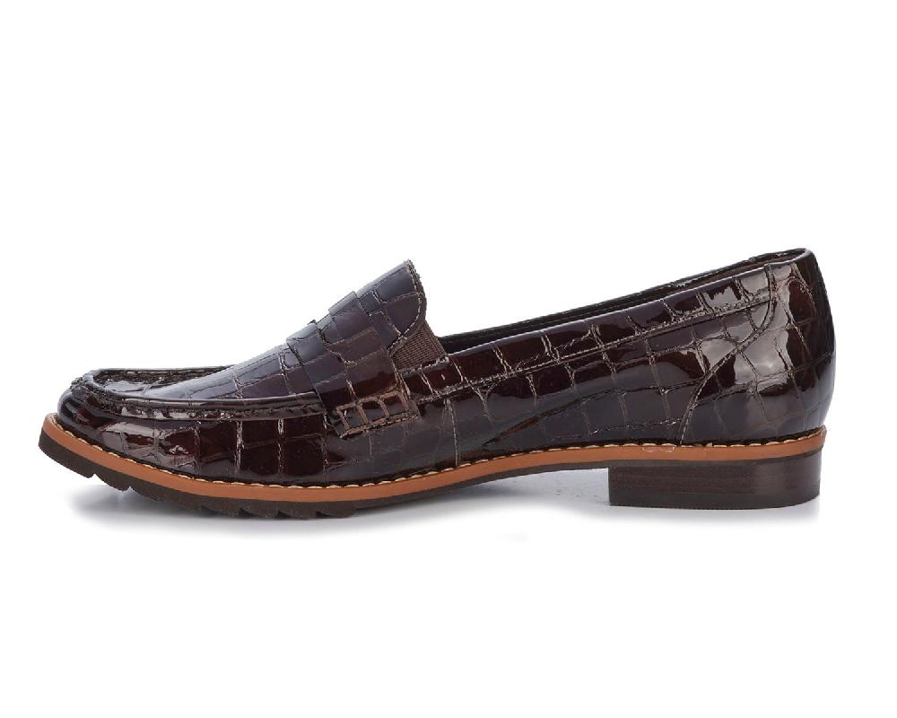 Ros Hommerson WINNIE II Brown Croc Patent Leather