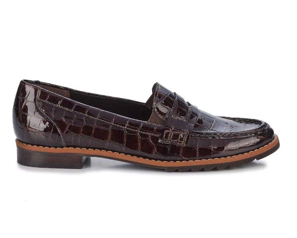 Ros Hommerson WINNIE II Brown Croc Patent Leather