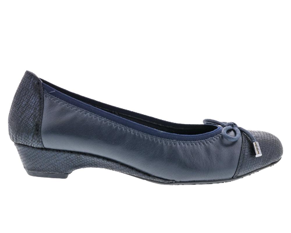 Ros Hommerson TASHA Navy Sheep Leather/Iguana Print