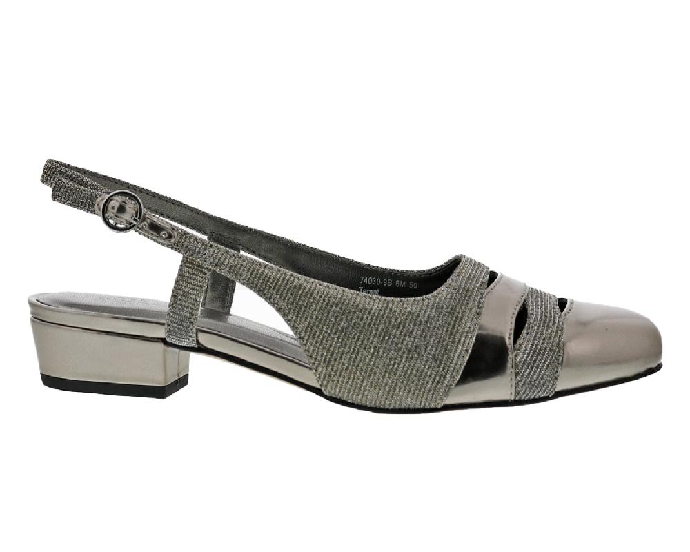 Ros Hommerson TEMPT Silver Iridescent Glitter Fabric