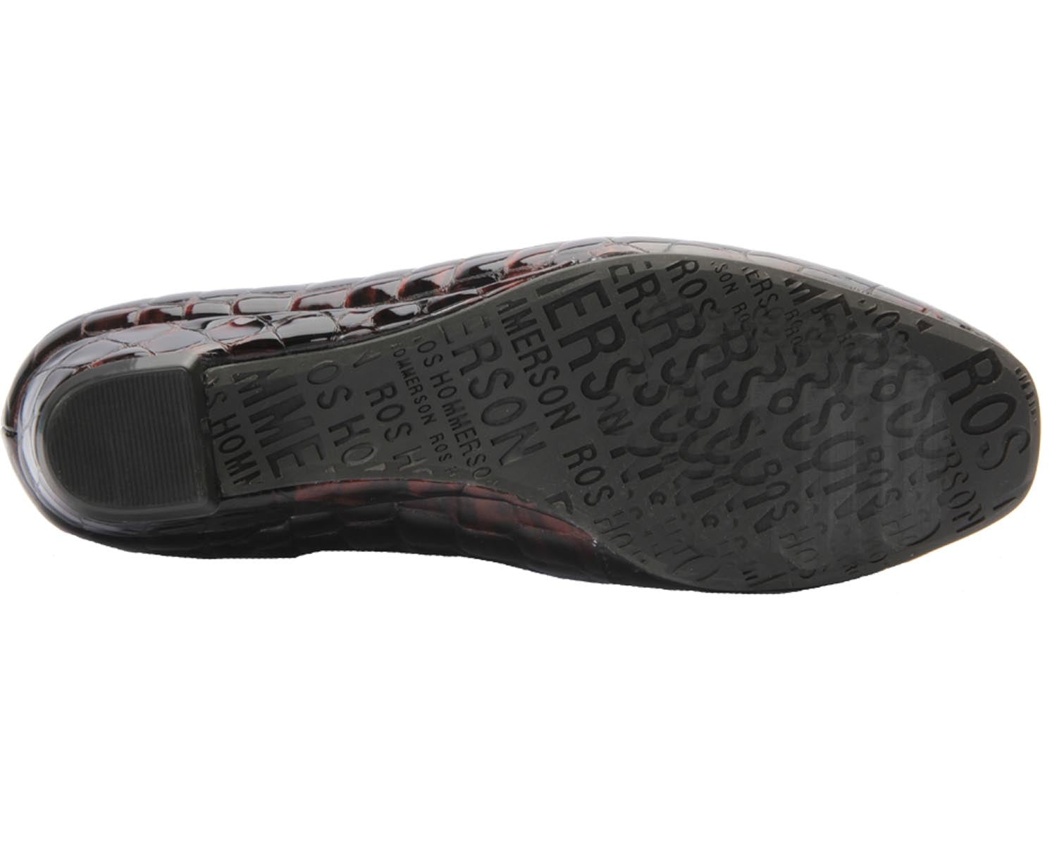 Ros Hommerson TERESA Brown Croc Patent/Suede Leather