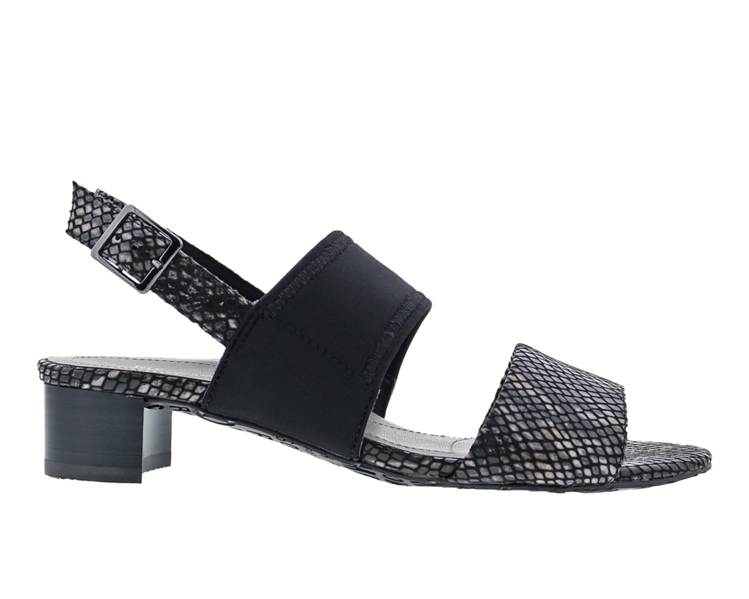 Ros Hommerson VANDY Black Snake Print Fabric/Stretch