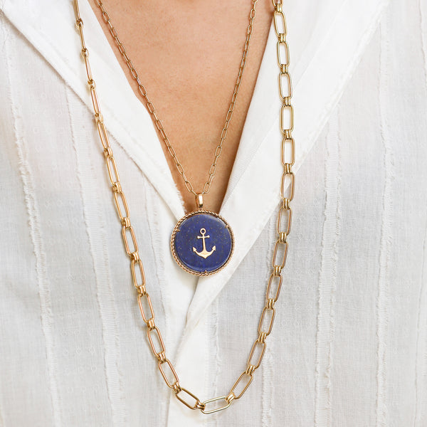 Rosa De La Cruz Anchor Coin Pendant