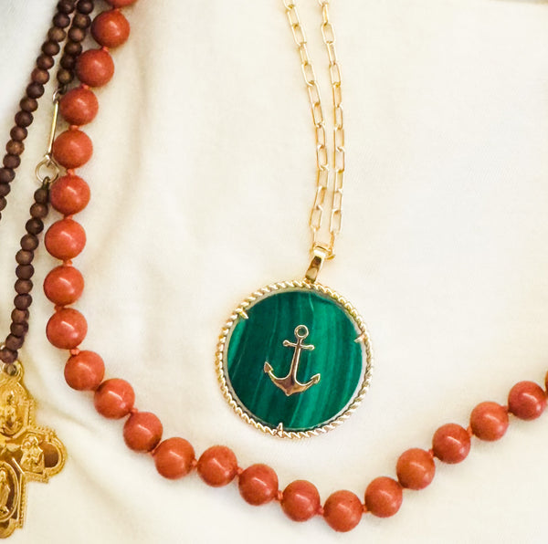 Rosa De La Cruz Anchor Coin Pendant