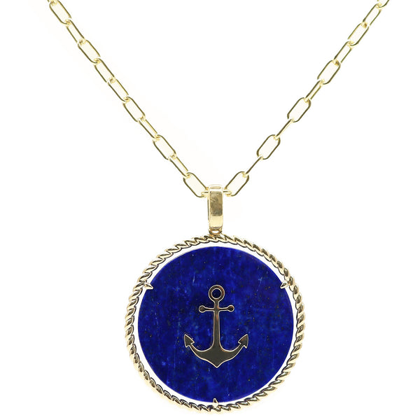 rosa de la cruz Anchor Coin Pendant