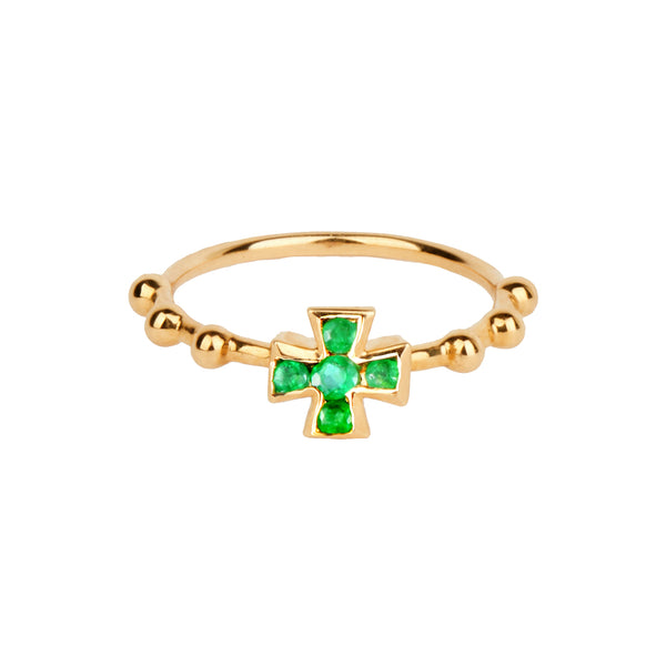 Rosa De La Cruz BAROQUE CROSS RING