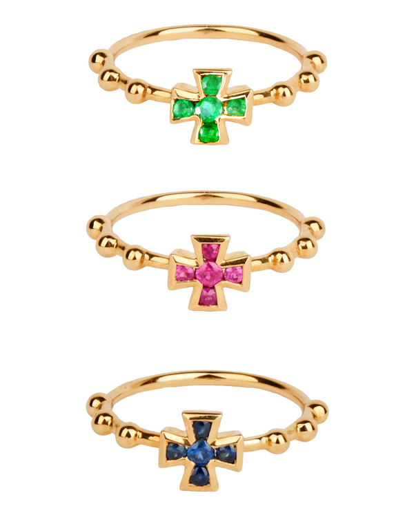 rosa de la cruz BAROQUE CROSS RING