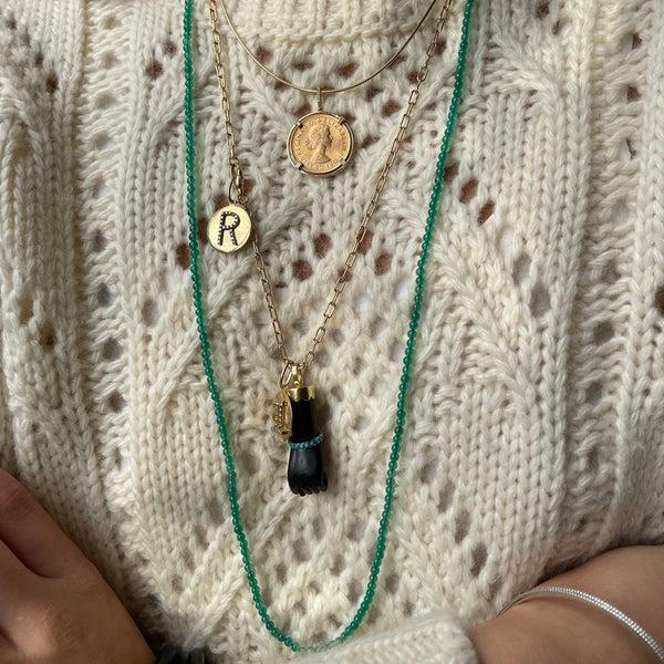 Rosa De La Cruz BEADS GEM NECKLACE