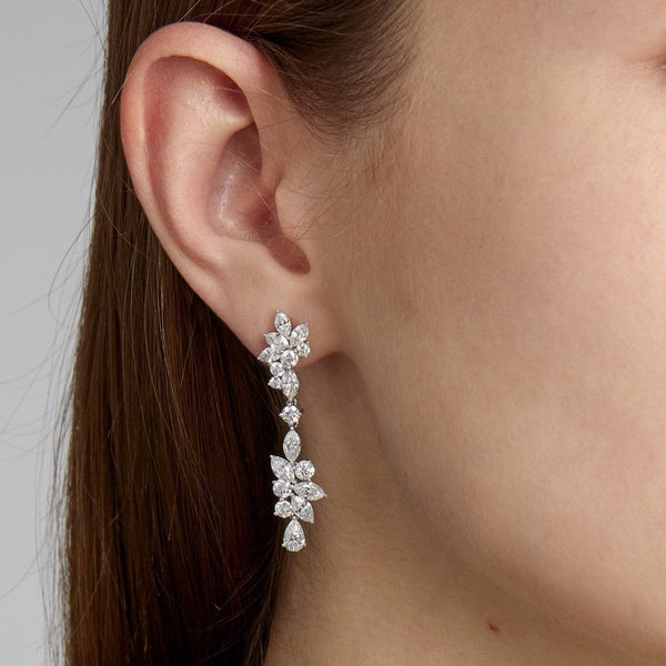 Rosa De La Cruz CASCADE CLUSTER HANGING EARRINGS