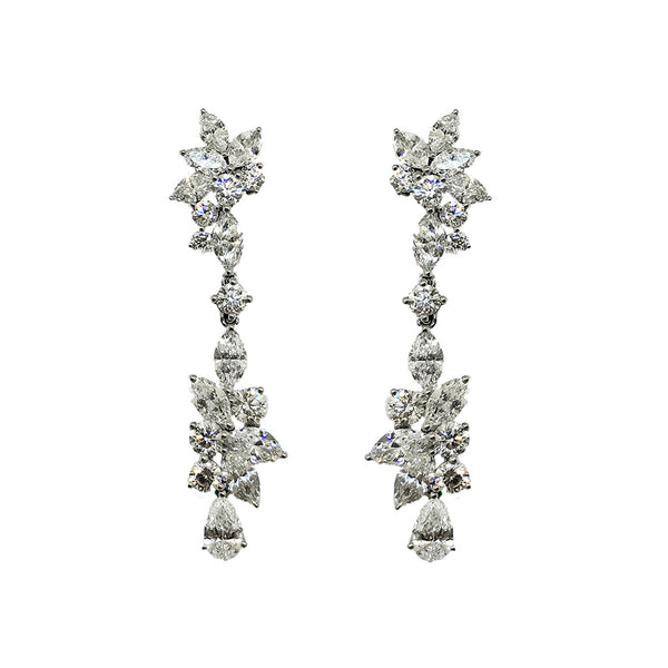 rosa de la cruz CASCADE CLUSTER HANGING EARRINGS