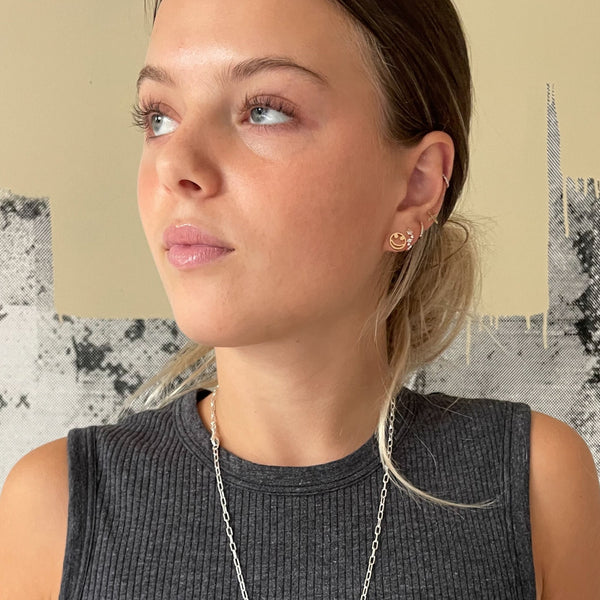 Rosa De La Cruz CASCADE ETERNITY MINI HOOPS