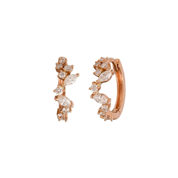 rosa de la cruz CASCADE ETERNITY MINI HOOPS