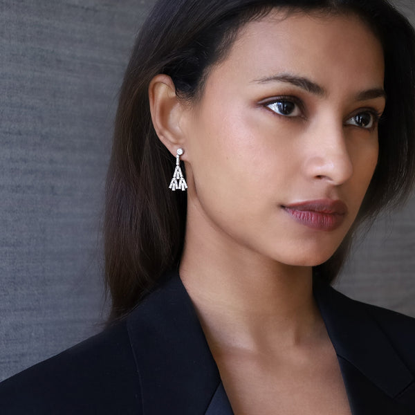 Rosa De La Cruz CASCADE LONG TASSEL EARRINGS
