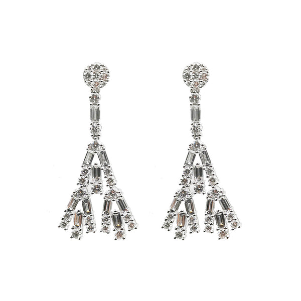 rosa de la cruz CASCADE LONG TASSEL EARRINGS
