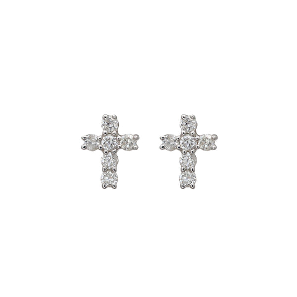 rosa de la cruz CHUNKY CROSS STUDS