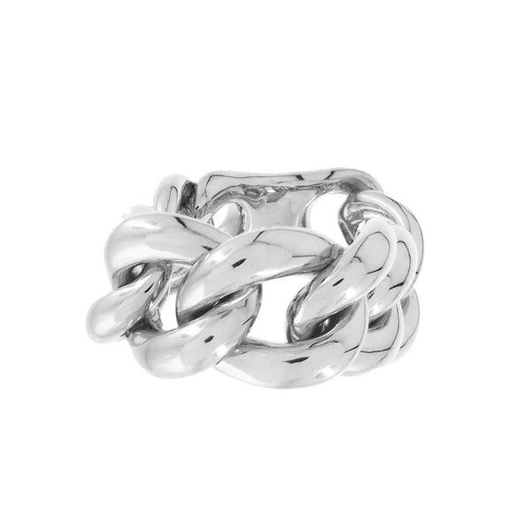 rosa de la cruz CUBAN LINK RING (925)