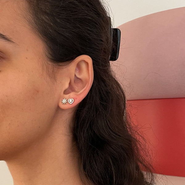 Rosa De La Cruz DIAMOND HEART STUD