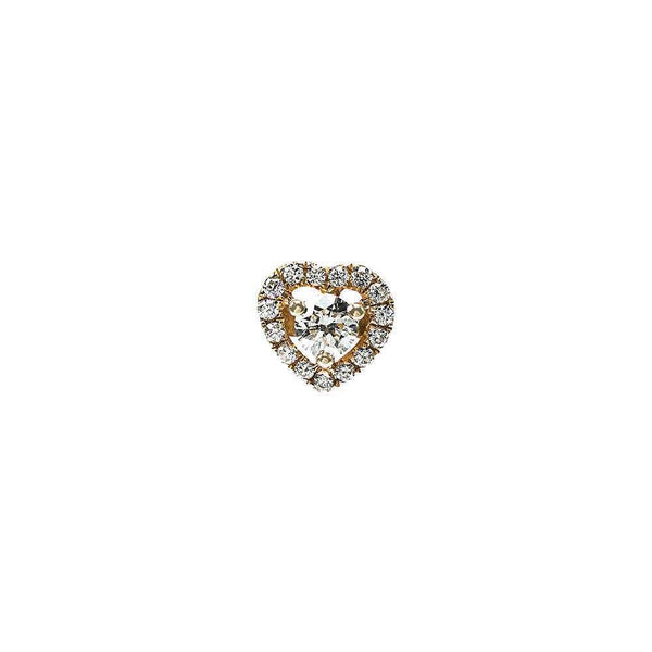 rosa de la cruz DIAMOND HEART STUD