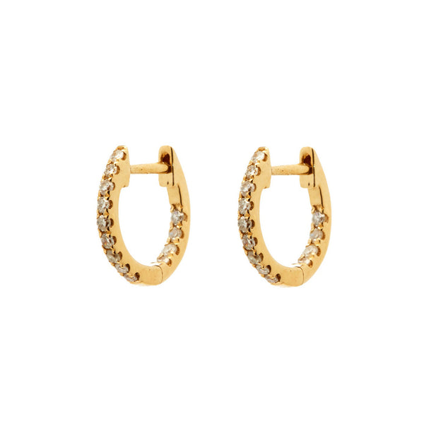 Rosa De La Cruz DIAMOND HUGGIE HOOPS