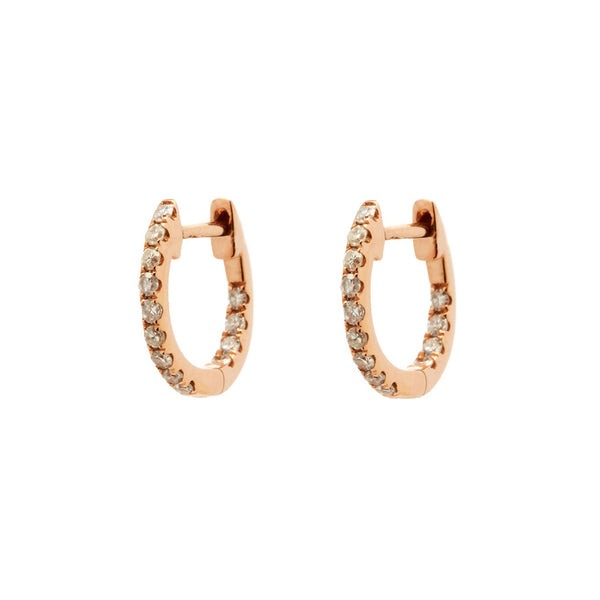 Rosa De La Cruz DIAMOND HUGGIE HOOPS