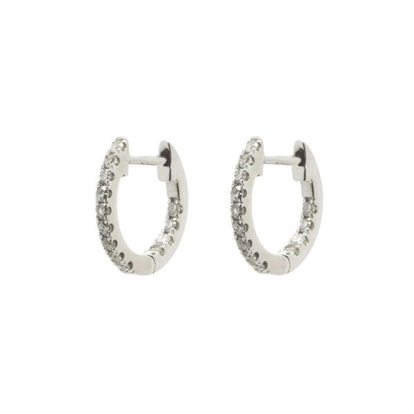 Rosa De La Cruz DIAMOND HUGGIE HOOPS
