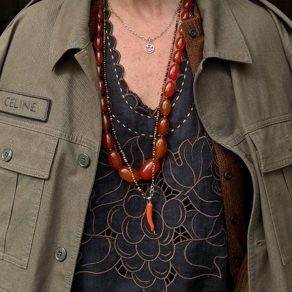 Rosa De La Cruz DIAMOND SMILE ON CHAIN