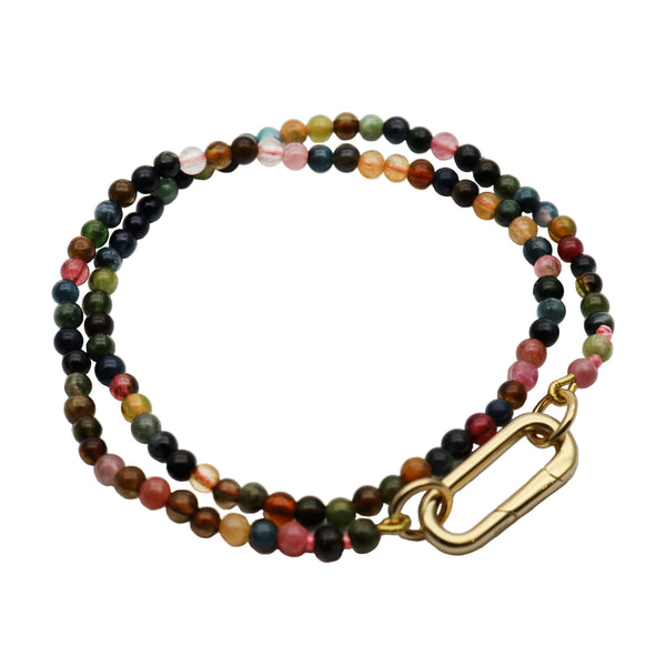 rosa de la cruz DOUBLE WRAP BEADS BRACELET