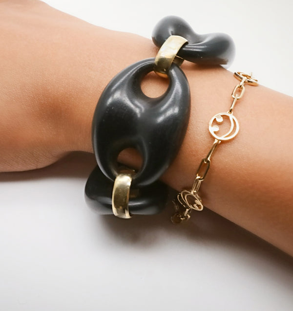Rosa De La Cruz EBONY MARINER LINK BRACELET