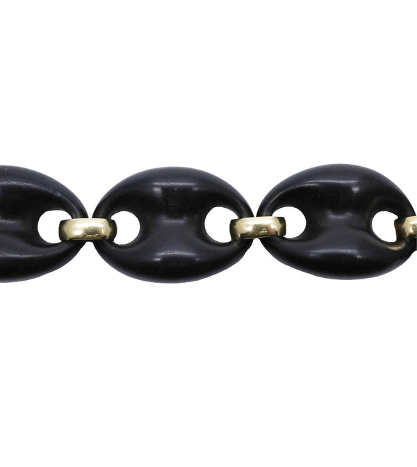 rosa de la cruz EBONY MARINER LINK BRACELET