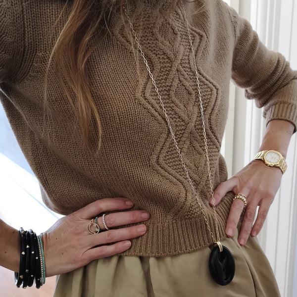 Rosa De La Cruz EBONY MARINER LINK PENDANT