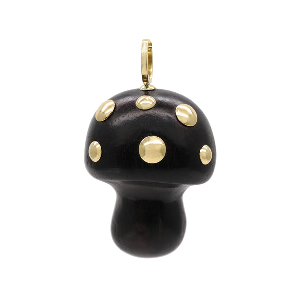 rosa de la cruz EBONY MUSHROOM PENDANT