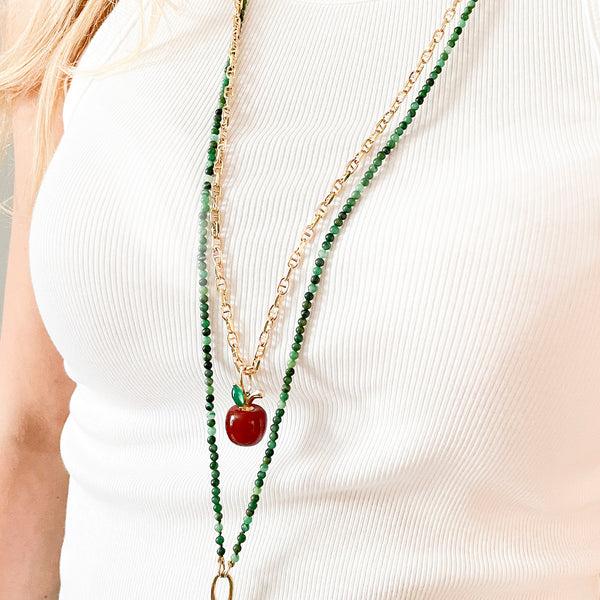 Rosa De La Cruz FRUIT CHARM PENDANT - APPLE