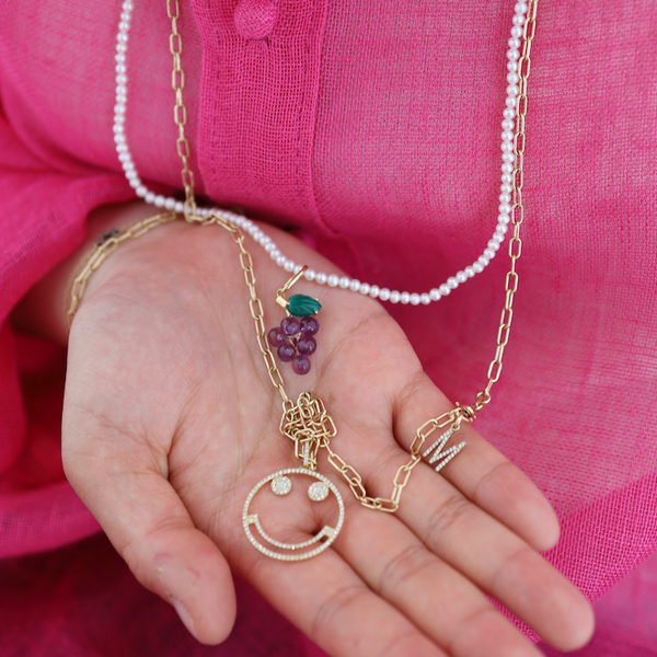 Rosa De La Cruz FRUIT CHARM PENDANT - GRAPE