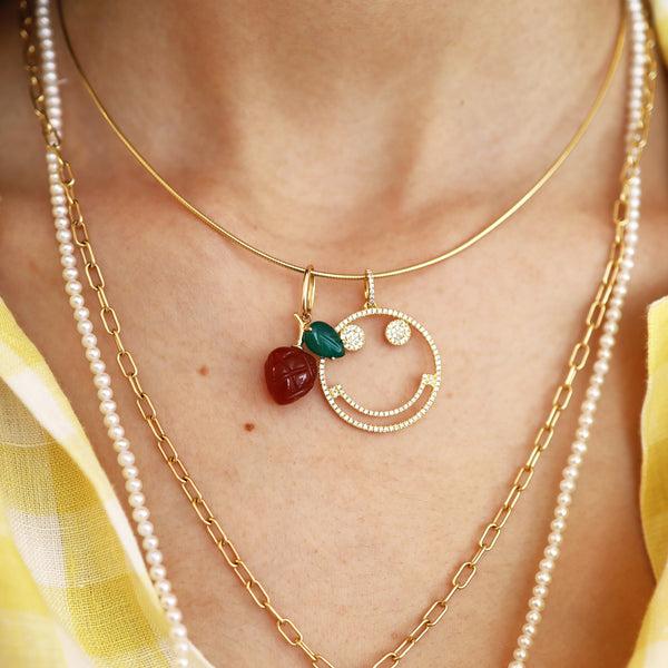 Rosa De La Cruz FRUIT CHARM PENDANT - STRAWBERRY