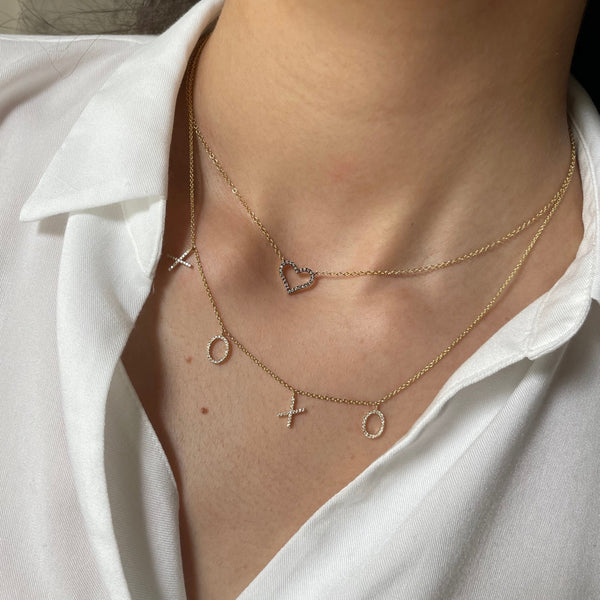 Rosa De La Cruz HEART CHARM NECKLACE