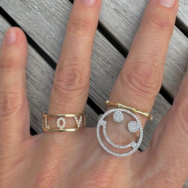 Rosa De La Cruz I LOVE YOU TEXT RING