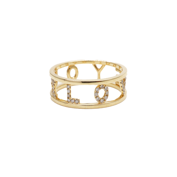 rosa de la cruz I LOVE YOU TEXT RING