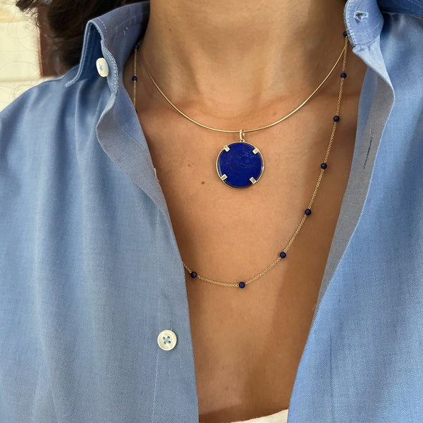 Rosa De La Cruz LAPIS COIN PENDANT