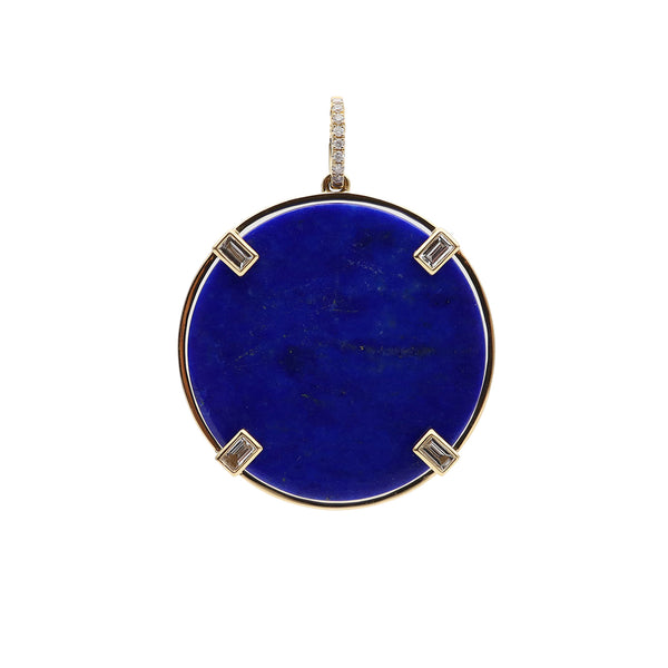 rosa de la cruz LAPIS COIN PENDANT