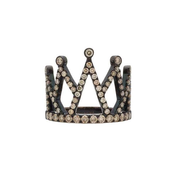 rosa de la cruz LARGE CROWN RING