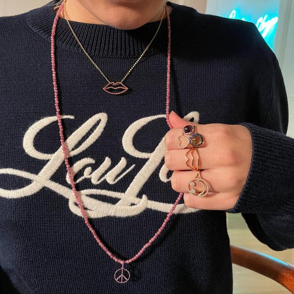 Rosa De La Cruz LIPS NECKLACE