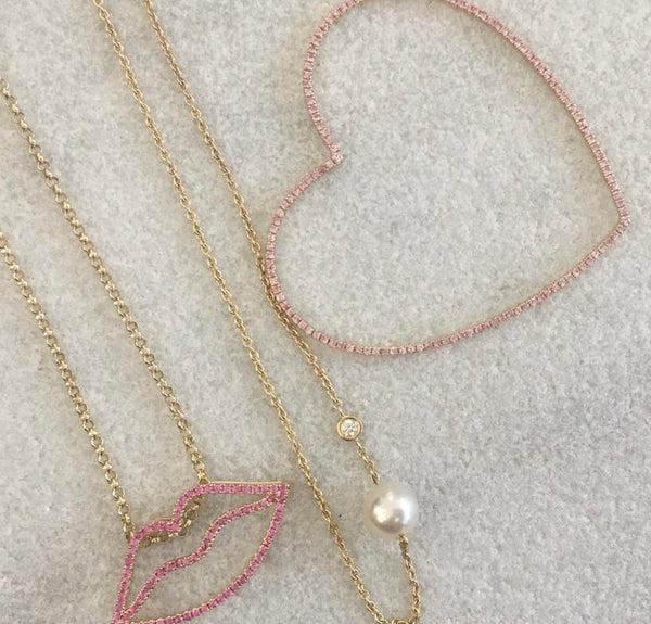 Rosa De La Cruz LIPS NECKLACE