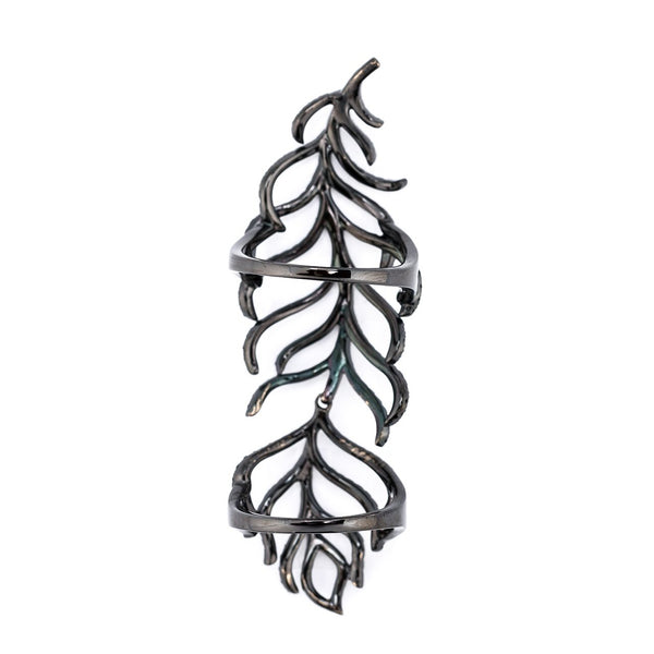 Rosa De La Cruz LONG FEATHER RING